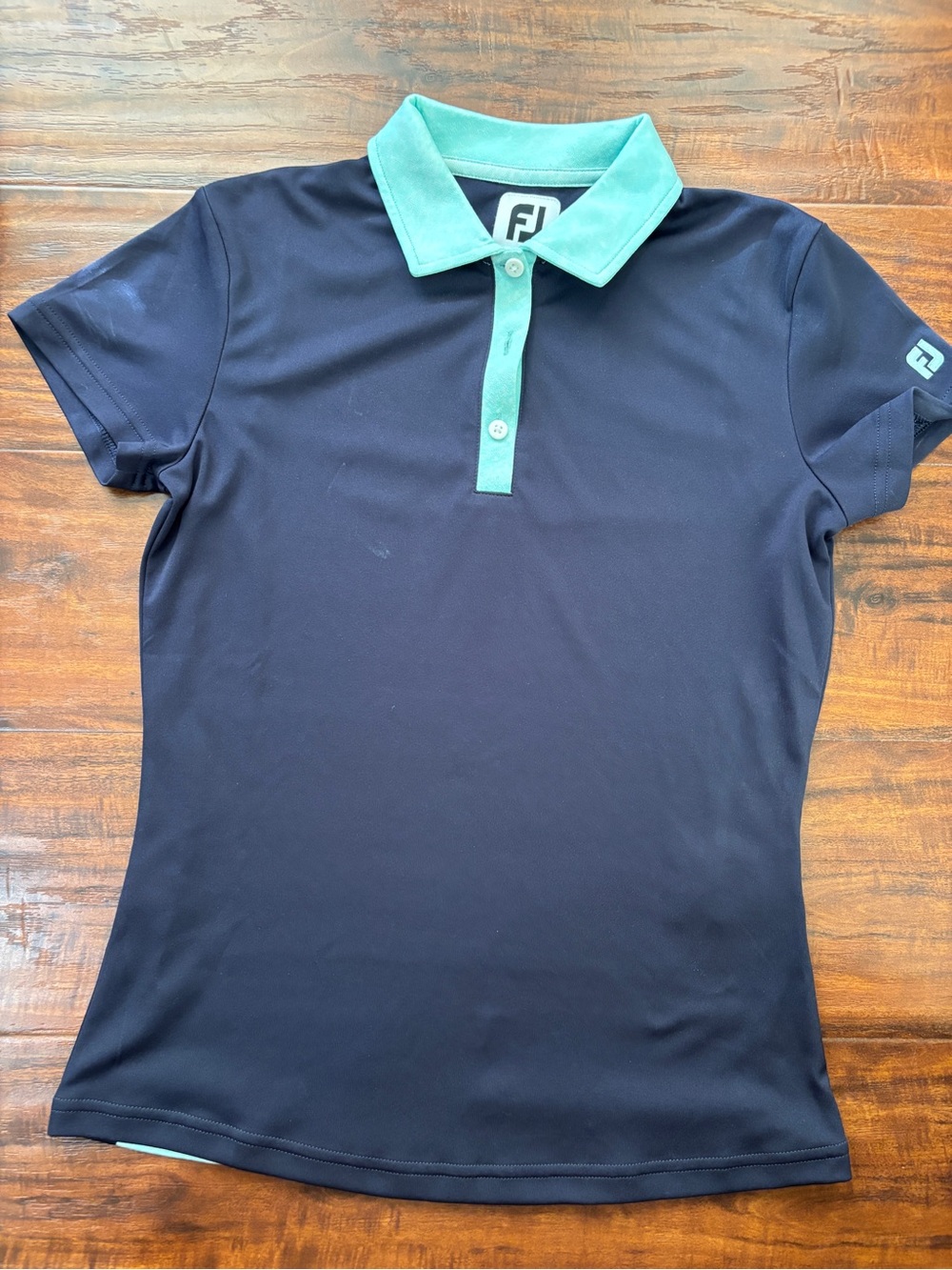 FootJoy Women's Navy Polo with Teal Trim